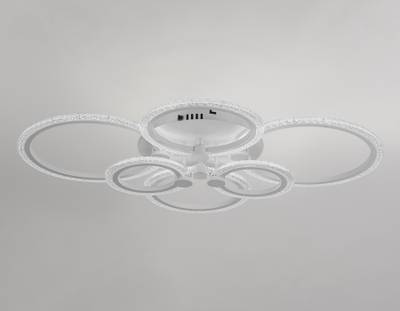 Потолочный светодиодный светильник с пультом FA4065/6 WH белый 4200K/3000+6400K/6400K+3000K 65W 645*450*120 (ПДУ ИК)