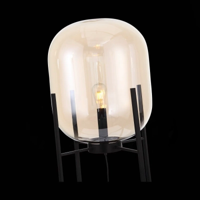 SL1050.525.01 Торшер ST-Luce Черный/Коньячный E27 1*40W (из 2-х коробок)
