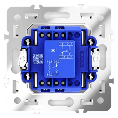 VLS010501 Перекрестный переключатель встраиваемый VOLTUM S70 одноклавишный 10А, (белый глянцевый). (ТМ Maytoni)