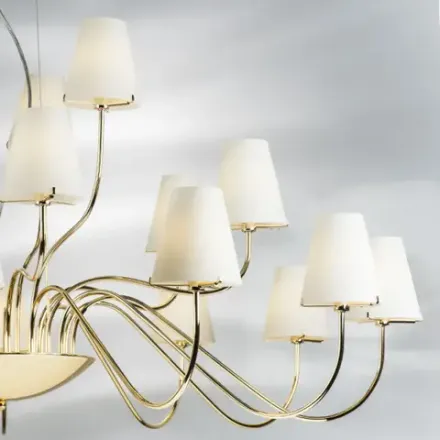 758212 Люстра подв. DIAFANO 21х40W G9 ЗОЛОТО/БЕЛЫЙ Lightstar