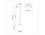 Светильник светодиодный подвесной LH11093 BS/TI латунь/янтарь 4W 3000K D150*170