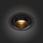 ST701.438.07 Св-к встр. Zoom Черный LED 1*7W 3000K 560Lm Ra 15°-60° IP20 D90xH65 170-240V
