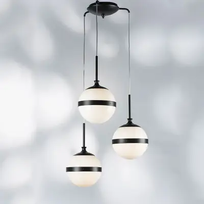 813137 Люстра GLOBO 3х40W E14 black/white Lightstar