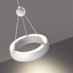 359395 OVER NT24 000 белый Светильник подвесной светодиодный, длина провода 2м IP20 LED 12W вниз/5W вверх 220V 1360Лм 3000K TURN