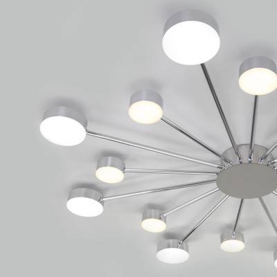 Потолочный светодиодный светильник с пультом управления 90242/16 хром