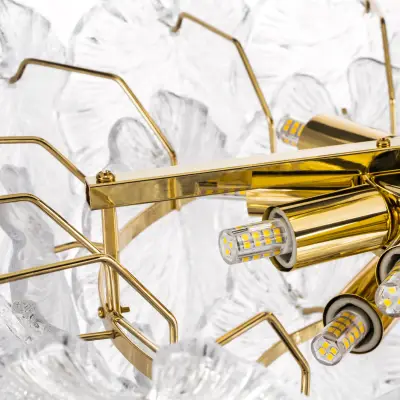 799122 Люстра RETRO 12х8W (led) E14 ЗОЛОТО/ПРОЗРАЧНЫЙ Lightstar