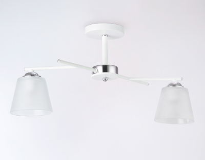 Светильник подвесной TR303201/2 WH/CH/FR белый/хром/белый матовый E27*2 max 60W 470*370*260
