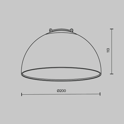 Подвесной светильник Кубок / Bowl Parity 4000K 20Вт 120° черный, TR126B-20W4K-B. TM Maytoni
