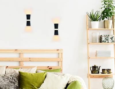 Настенный светодиодный светильник FW196 BK/S черный/песок LED 3000K 12W 70*200*100