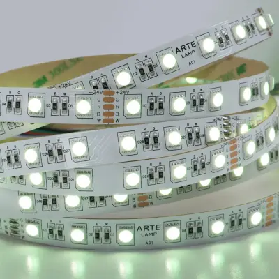Светодиодная лента 24V 14,4W/m  RGB+W 4000К 5м Arte Lamp TAPE A2406012-01-RGB4K, LED