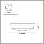 4824/3C WALLI ODL21 687 бронзовый/белый Настенно-потолочный светильник E14 3*40W MARSEI