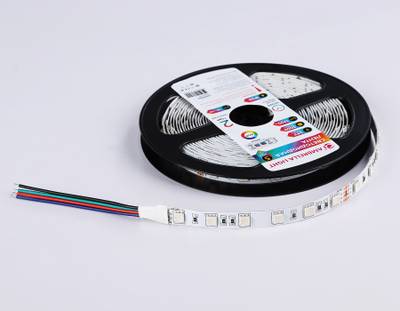 Светодиодная лента RGB GS4302 5050 60Led/ 14.4W m/ 24V IP20 RGB/ 5000*10*1.87mm/ кратность резки 100mm (4 конт.)