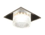 Встраиваемый точечный светильник TN355 CH/CL хром/прозрачный GU5.3+3W (LED WHITE) 95*95*45