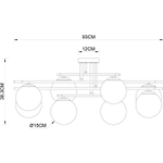 Потолочная люстра Arte Lamp ALCOR A2224PL-8BK, 8хE14