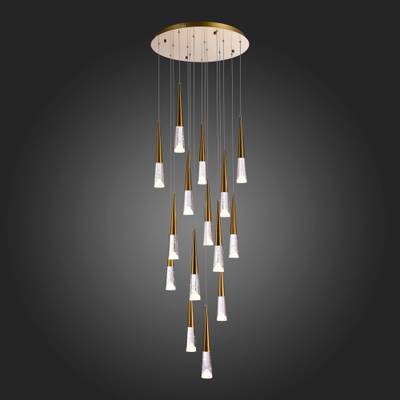 SL6111.203.15 Люстра подвесная ST-Luce Золотистый/Прозрачный LED 15*3W 3000K