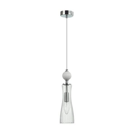 8268/1A NEOCLASSI LN26 160 хром/белый/прозрачный,  металл/керамика/стекло Подвес Е14 1*40W 220V EMILY
