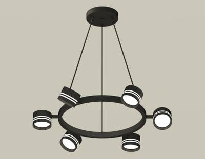 Комплект подвесного поворотного светильника с акрилом XB9193202/6 SBK/FR черный песок/белый матовый GX53 (C9193, N8478)