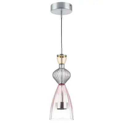 814003 Люстра BELLE LED 1х8W 450LM АЛЮМИНИЙ/МУЛЬТИКОЛОР 3000K Lightstar