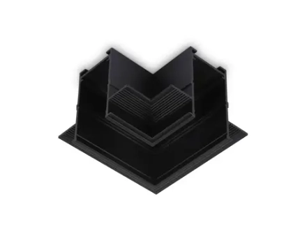 Коннектор угловой для встраиваемого шинопровода под ГКЛ 12,6мм Magnetic 220V GL1040 BK черный 80*80*47 (соединители в комплекте)