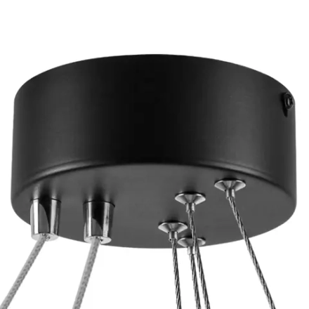748117 Люстра SATURNO LED 60W 4400LM 70G ЧЕРНЫЙ 3000-6000K