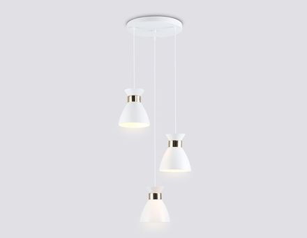 Светильник подвесной TR8467/3 WH/FGD белый/золото E27/3 max 60W D340*1000