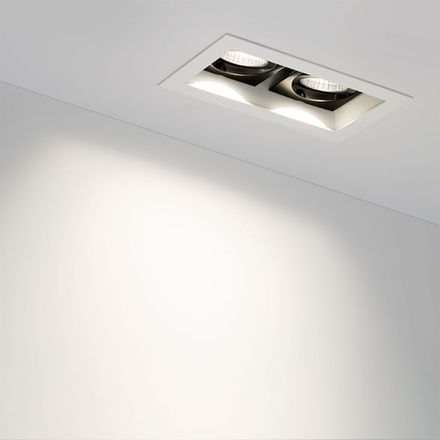 Светильник CL-KARDAN-S180x102-2x9W Day (WH-BK, 38 deg) (Arlight, IP20 Металл, 3 года)