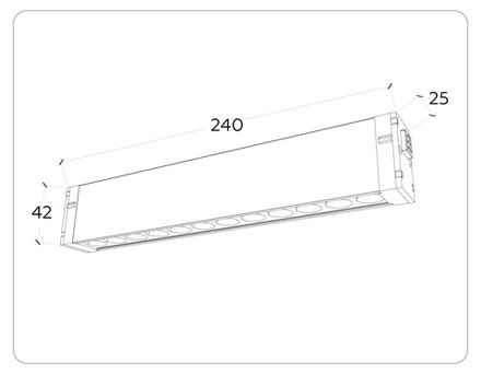 Светильник светодиодный диммируемый для шинопровода Magnetic 220V GL1302 BK черный IP20 12W 3000K-6400K 24° 232*25*42 (Без ПДУ)
