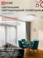 Светильник светодиодный DECO СОЗВЕЗДИЕ 36Вт 6500К 3240лм 230В 380х55мм IN HOME 4690612025018