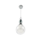8293/1A MODERNI LN26 367 хром/белый/прозрачный, металл/стекло/хрусталь Подвес E27 1*60W 220V GANNA
