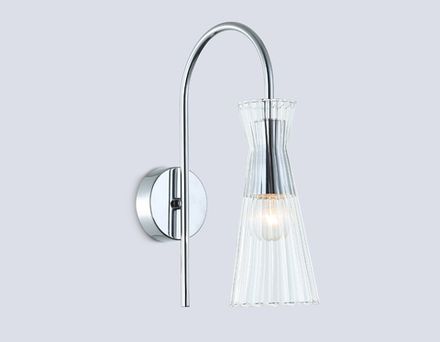 Светильник настенный LH55655 СH/CL хром/прозрачный E14 max 40W 220*90*300