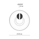 7787/85L PIKO LED SN 607 Светильник металл/белый/бронза LED 85Вт 3000-6500K D495 IP20 пульт ДУ GEMINI