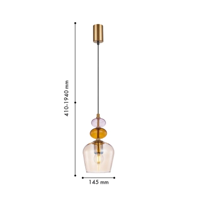 Подвес Vinglas 4339-1P, 1*E27*40W. ТМ F-Promo