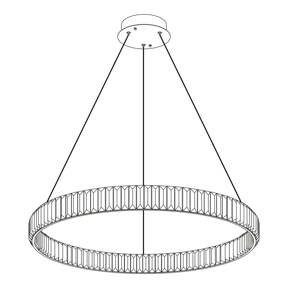 Citilux Чезаре CL338181 LED Люстра хрустальная с пультом Хром