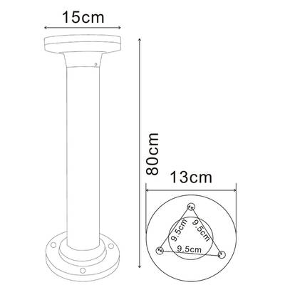 Ландшафтный светильник Arte Lamp AMSTERDAM A1213PA-1BK, 1хLED