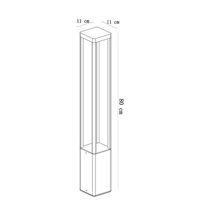 Ландшафтный светильник Arte Lamp PHERKAD A2728PA-1BK, 1хLED