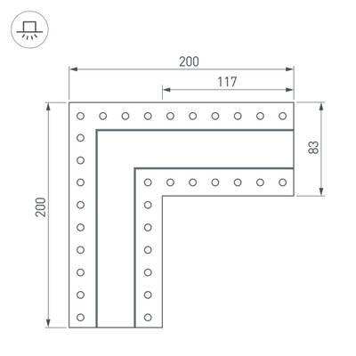 Угол SL-LINIA32-FANTOM (Arlight, Металл)