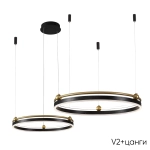 Люстра Crystal Lux FERNANDO SP123W LED BLACK/GOLD 0621/302N