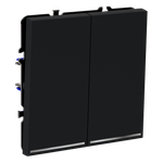 VLS020407 Проходной переключатель встраиваемый VOLTUM S70 двухклавишный с подсветкой 10А, (графит) (ТМ Maytoni)