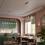 7144/65L HIGHTECH ODL26 Подвесной светильник  античная бронза/акрилл/металл IP20 LED 69W 3830Лм 3000K 180° 220V DEFANCE