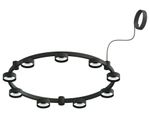 Корпус светильника Techno Ring подвесной для насадок Ø85мм C9242/9 SBK черный песок D740*70.5mm GX53/9