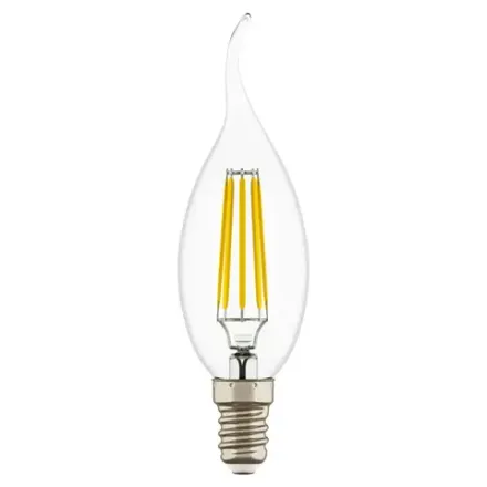 933604 Лампа энергосберегающая LED FILAMENT 220V CA35 E14 6W=65W 400-430LM 360G CL 4000K 30000H