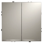 VLS020403 Проходной переключатель встраиваемый VOLTUM S70 двухклавишный с подсветкой 10А, (кашемир). (ТМ Maytoni)