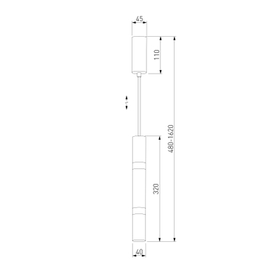 Подвесной светодиодный светильник 50210/1 LED белый, LED