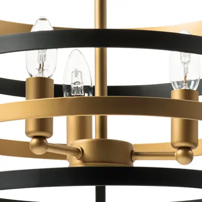 735030 Люстра EPSILON 3х40W E14 ЧЕРНЫЙ/ЗОЛОТО Lightstar