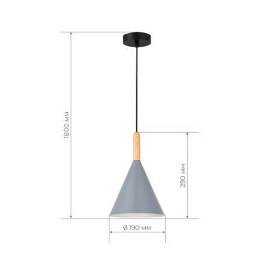 SLE1255-423-01 Светильник подвесной Черный/Серый E27 1*40W