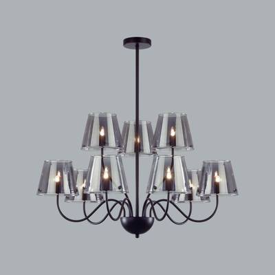 6570/9C MODERNI LN25 черный/дымчатый/металл/стекло Люстра потолочная G9 9*20W 220V SMOKY