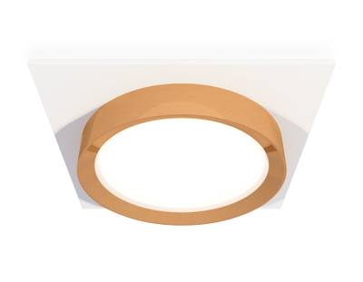 Комплект встраиваемого светильника XC8061005 SWH/PYG белый песок/золото желтое полированное GX53 (C8061, N8124)