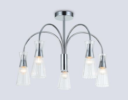 Светильник на штанге LH55651/5 СH/CL хром/прозрачный E14*5 max 40W D600*440
