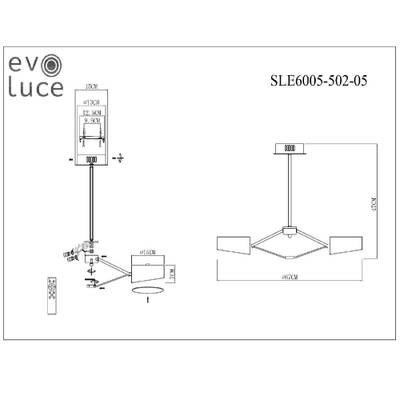 SLE6005-502-05 Светильник потолочный Белый, Хром/Белый LED 5*10W