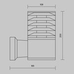 Настенный светильник (бра) Bronx E27х1, IP54, O576WL-01B. TM Maytoni